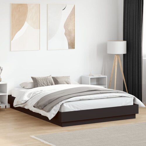 Furnova Posteljni okvir črn 150x200 cm inženirski les, (21937567) Slike