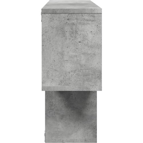  Zidna polica siva boja betona 100 x 20 x 53 cm drvena Slike