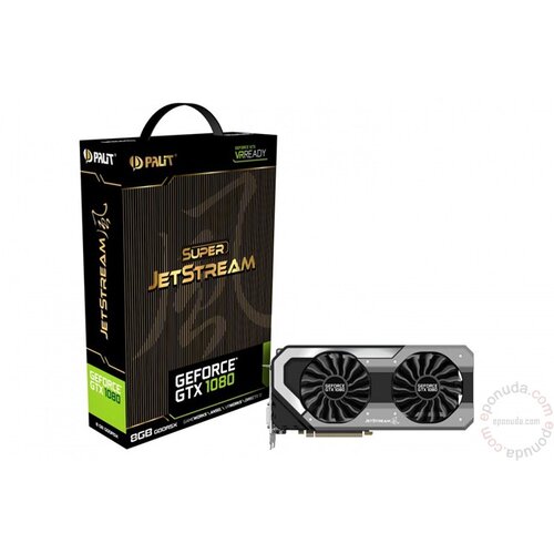 Palit Xpertvision GeForce GTX1080 Jetstream 8GB DDR5,HDMI/DVI-D/3xDP/256bit grafička kartica Slike