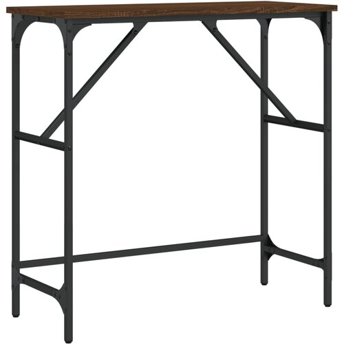 Maison Chic konzolna miza - miza ob steni rjav hrast 75x32x75 cm inženirski les, (21786072) Cene
