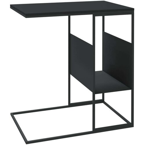 VidaXL Bočni stolić crna 55 x 36 x 59 5 cm od konstruiranog drva Slike
