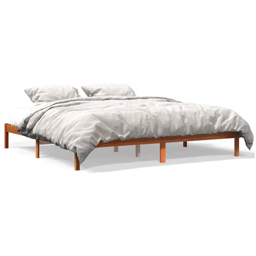 vidaXL Okvir kreveta voštano smeđi 180 x 200 cm od masivne borovine