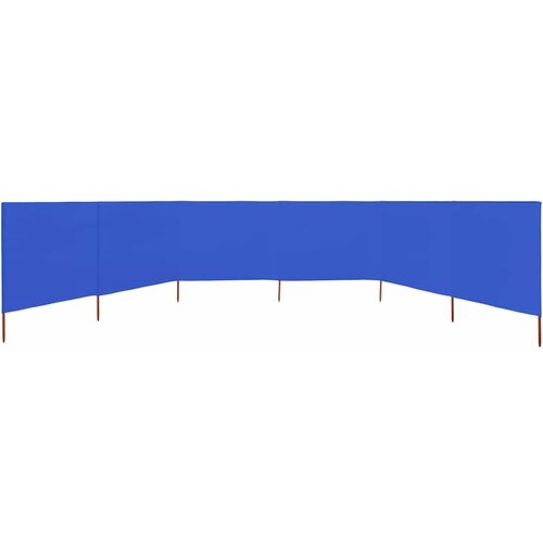  Vjetrobran sa 6 panela od tkanine 800 x 160 cm azurno plavi Slike