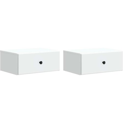  Noćni ormarić za montažu na zid 2 pcs Bijela 49 x 34 5 x 20 cm - Bijela 2 Cene