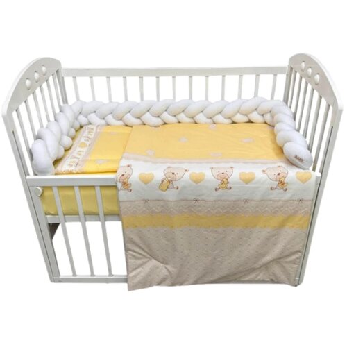 Baby Textil Textil komplet posteljina 4u1 Baby Bear Žuta Cene