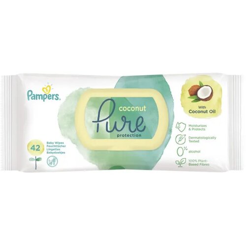 Pampers baby vlažne maramice coconut 42kom Slike