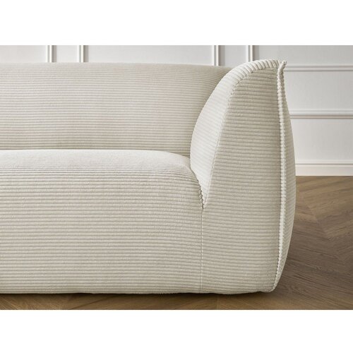 Bobochic Paris Bež sedežna garnitura iz rebrastega žameta 242 cm Giorgia &amp;ndash; Slike