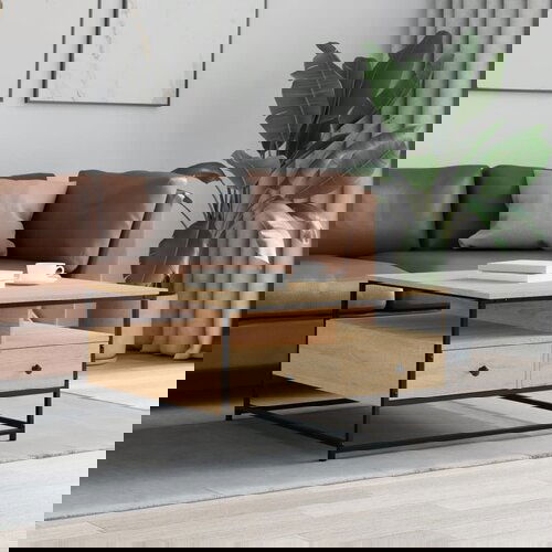 VidaXL Stolić za kavu boja hrasta sonome 80x80x45 cm konstruirano drvo Slike
