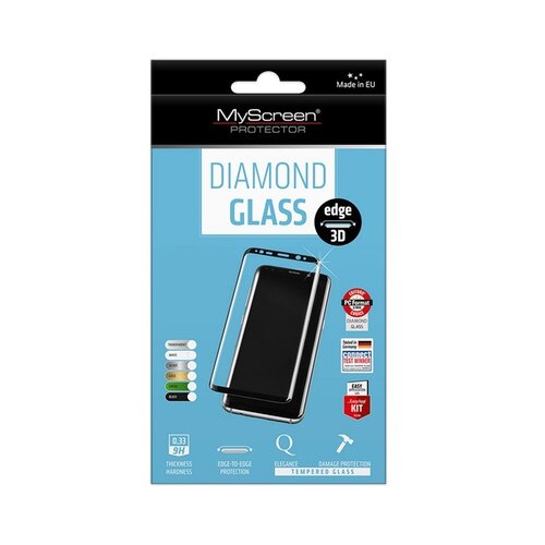 Myscreen protector my screen protector zaščitno kaljeno steklo samsung galaxy s21 ultra g998 - diamond glass edge 3d - črn Cene