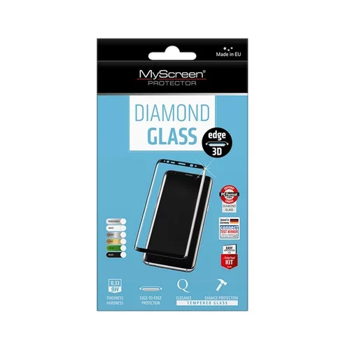 Myscreen protector my screen protector zaščitno kaljeno steklo samsung galaxy s21 ultra g998 - diamond glass edge 3d - črn
