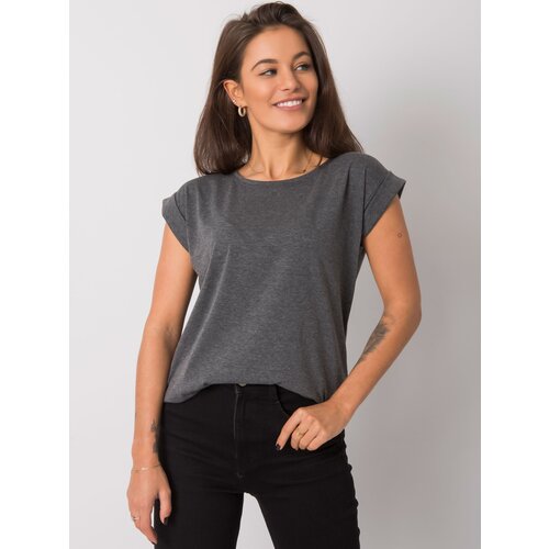 BASIC Feel Good T-shirt-RV-TS-4833.43P-dark grey Slike