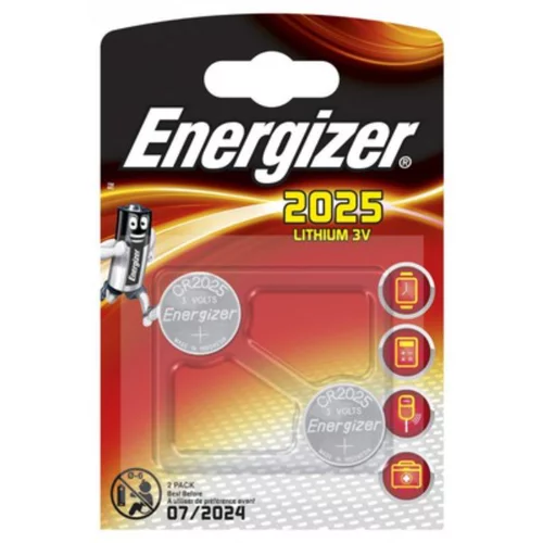 Energizer plosnata baterija (CR2025, 3 v, 2 kom.)