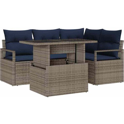  Sjedeća garnitura za vrt 5 kom. 4-Broj sjedala 251 x 62 x 69 cm Slike
