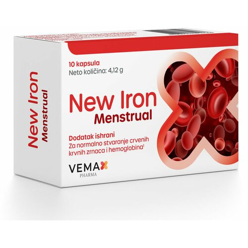 Vemax new iron menstrual nadokanada gvožđa, 10 kapsula Slike