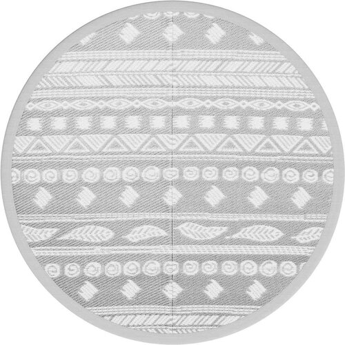 vidaXL Vanjski tepih sivi Ø 120 cm PP Cene