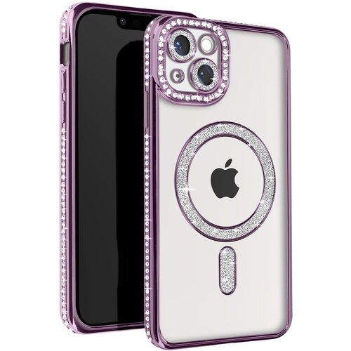 AVIZAR Diamantno ohišje za iPhone 14 Zaščita MagSafe Contour Strass, Vijolična, (5000010733) Cene