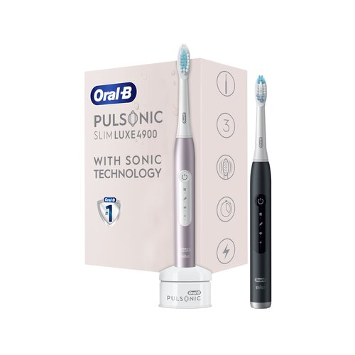 Oral-b Pulsonic Slim Luxe 4900 sonična električna zobna &amp;scaron;četka, 2 telesisonična električna zobna &amp;scaron;četka, 2 telesi Rose Gold/Matte Black Slike
