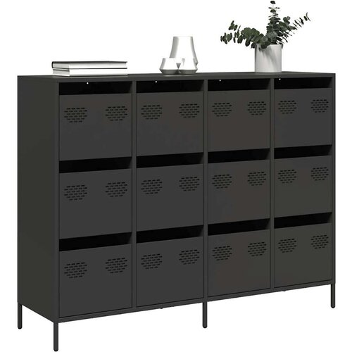  Komoda crna 135x39x103 5 cm hladno valjani čelik Cene