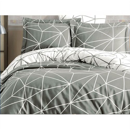  metaverse greywhite ranforce single quilt cover set (eu) (it) Cene