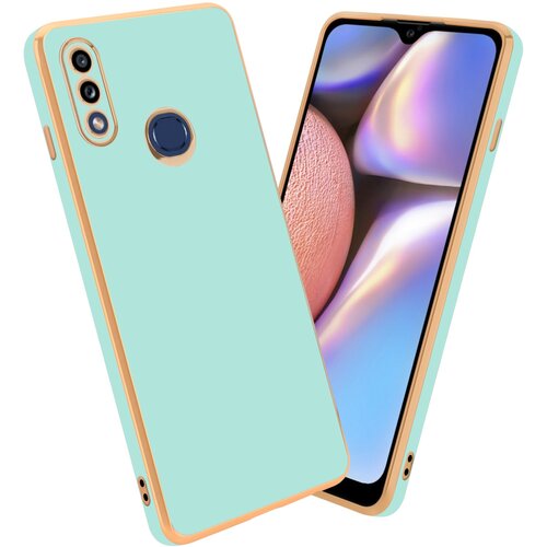  Ohišje, združljiv s Samsungom v sijajni metini zeleni barvi - Zlato - zaščitni pokrov iz fleksibilnega silikona TPU in z zaščito pred kamero, (20603043) Cene