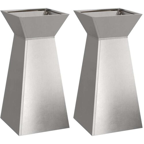  Stup saksija 2 pcs Srebrno 35 x 35 x 73 cm Slike