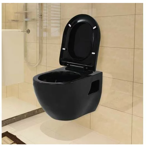  Viseča WC školjka keramična črna