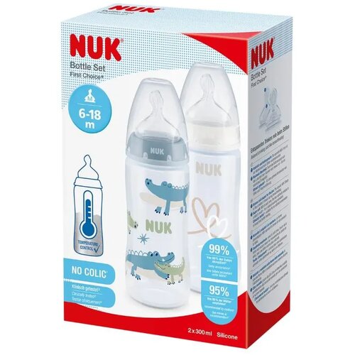 Nuk Set flašica za bebe,Sa indikatorom temperature, 6-18m, 2x300 ml Cene