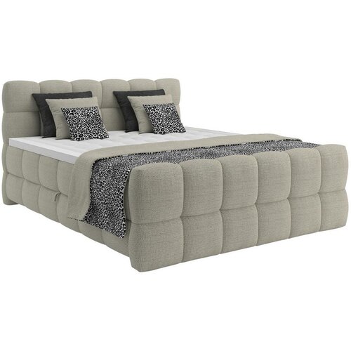Premium Living Postelja Boxspring Brisbane, Ekru Barva, 140x220 Slike