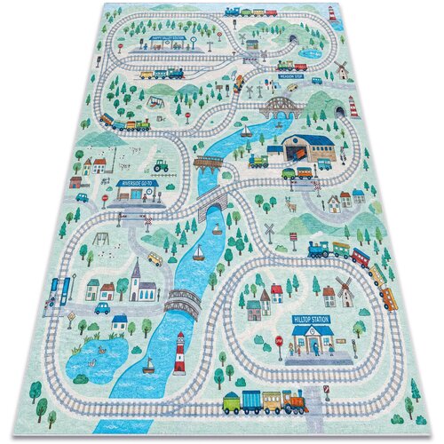 RugsX Preproge BAMBINO 61530 pralna preproga Reka, tiri, vlak 140x200 cm Zelena Slike