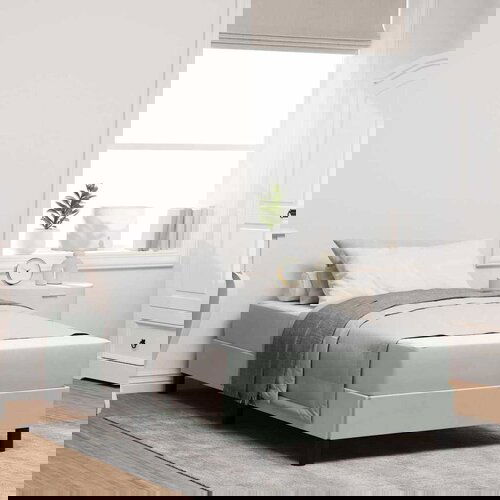 VidaXL Boxspring krevet s madracem Svijetlo siva 80 x 210 cm Bar&amp;scaron;un Slike