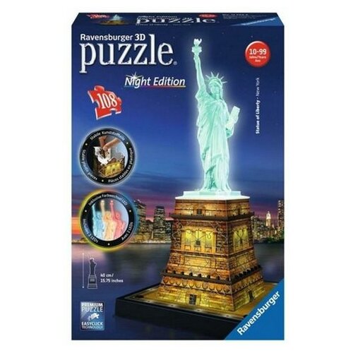 Ravensburger 3D puzzle (slagalice) - Statua Slobode nocno izdanje RA12596 Cene