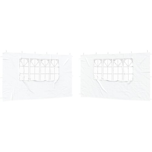vidaXL Stranska stena zabavnega &scaron;otora 2 pcs 400 x 195 cm Bela, (5000218917) Cene