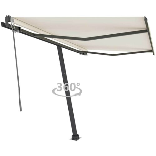 vidaXL prostostoječa avtomatska tenda 300x250 cm krem Cene