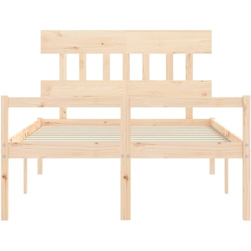 Krevet za starije s uzglavljem 140x190 cm od masivnog drva Slike