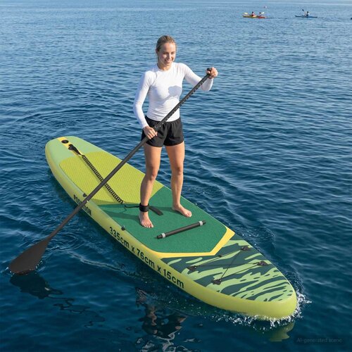 SUP Daska s Mjestom 2-u-1 POSEIDON 335 x 76 x 15 cm Zelena za Slike