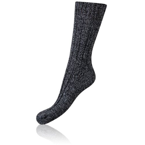 Bellinda NORWEGIAN STYLE SOCKS - Men's Norwegian Style Winter Socks - Black Cene