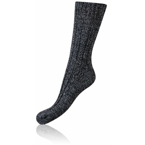 Bellinda NORWEGIAN STYLE SOCKS - Men's winter socks of Norwegian type - black Slike