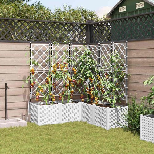  Vrtna saksija 5 pcs Bijeli 120 x 120 x 143 cm Plastika Slike