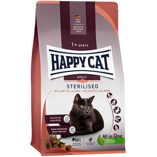 Happy Cat Sterilised Adult atlantski losos - 1,3 kg Slike