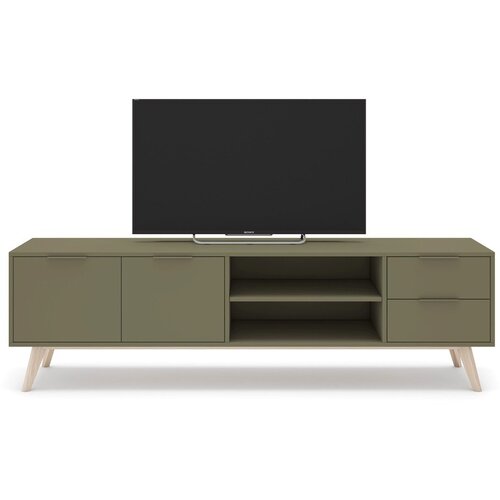 Marckeric Zelena TV komoda u mat dekoru 180x53x40 cm Campus &amp;ndash; Slike