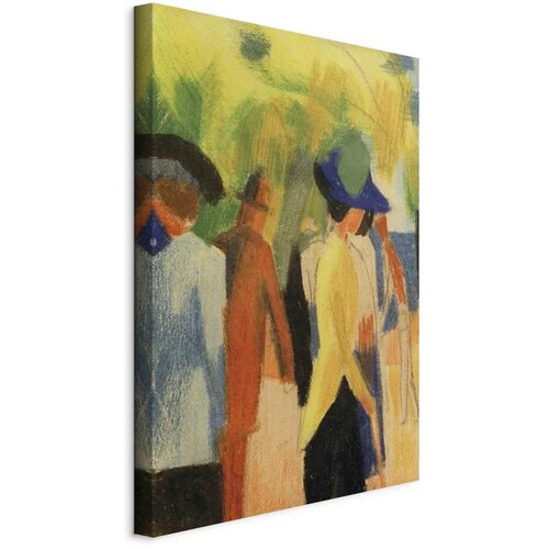  Slika - August Macke &ndash; Walker under trees (Walker in the park) 60x90 Na talijanskom platnu Cijene