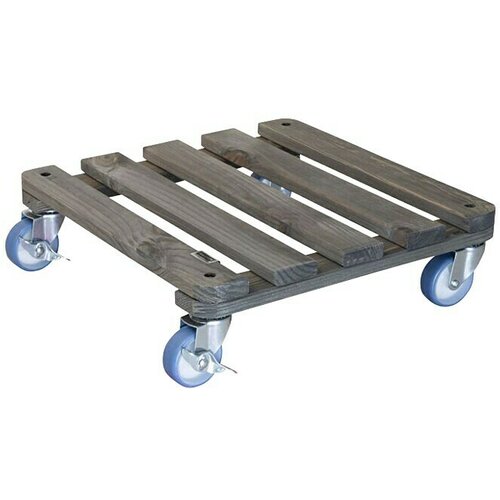  Pomični podstavek za lončnice VINTAGE, nosilnost 150 kg, Dx&amp;Scaron; 400 x 400 mm, zeleno sive barve Slike
