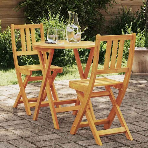 Bistro set 3 pcs Prirodna nafta Čvrsto drvo akacije Cijene