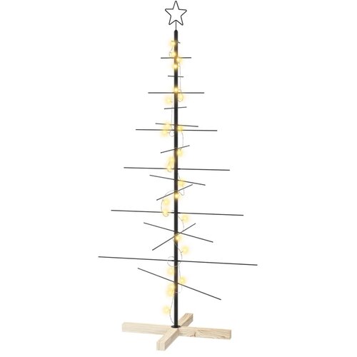  Metalna božićna jelka KUOPIO 150 cm Topla bijela Čelik Crna - 150 cm Crna s LED svjetlima Slike