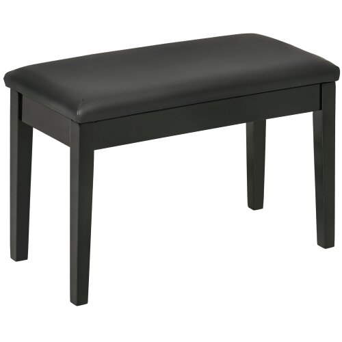 Nesta Klavirska klop z nastavljivo vi&scaron;ino in shranjevalnim prostorom, črna, z usnjeno blazino, 75x35x49 cm, idealna za glasbenike, (5000493450) Cene