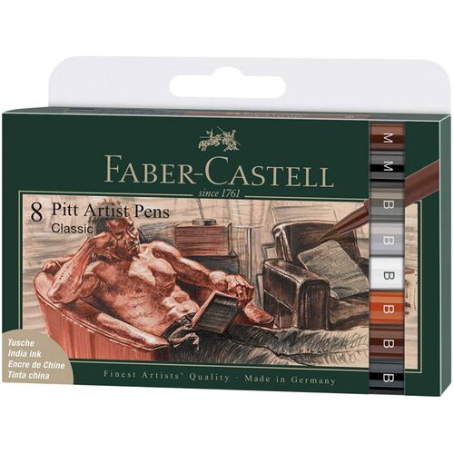 Faber-Castell Flomastri Pitt Classic, 8 kosov Slike