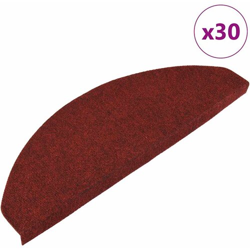 vidaXL Samoljepljivi otirači za stepenice 30 kom crveni 65x22,5x3,5 cm Cijene