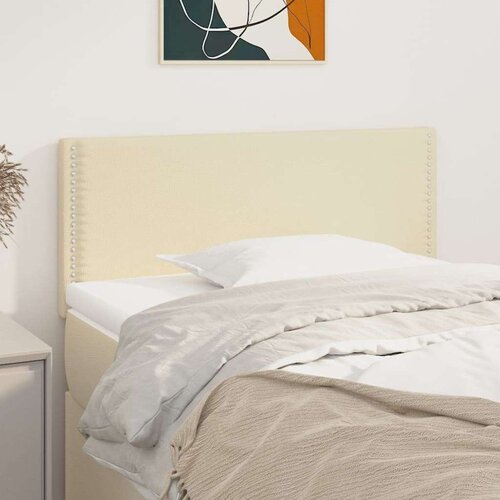 Posteljno vzglavje krem 100x5x78/88 cm umetno usnje, (20735871) Slike