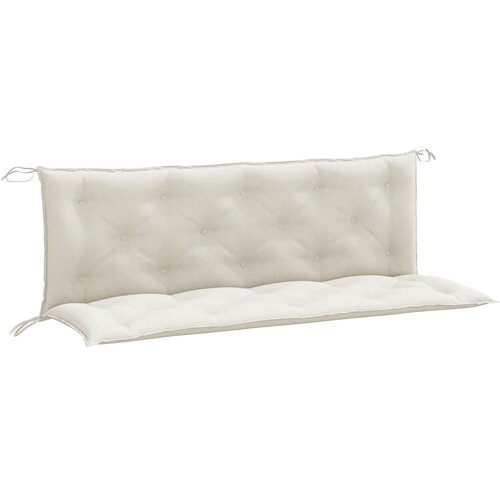  Jastuci za vrtnu klupu 2 kom pro&amp;scaron;arano krem 150x50x7 cm tkanina Slike