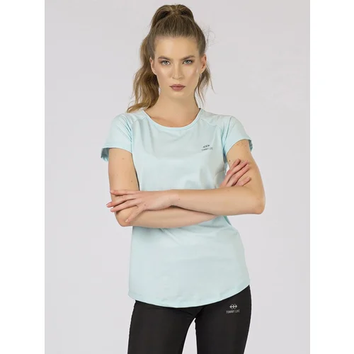 Fashion Hunters Women's sports shirt TOMMY LIFE in light blue